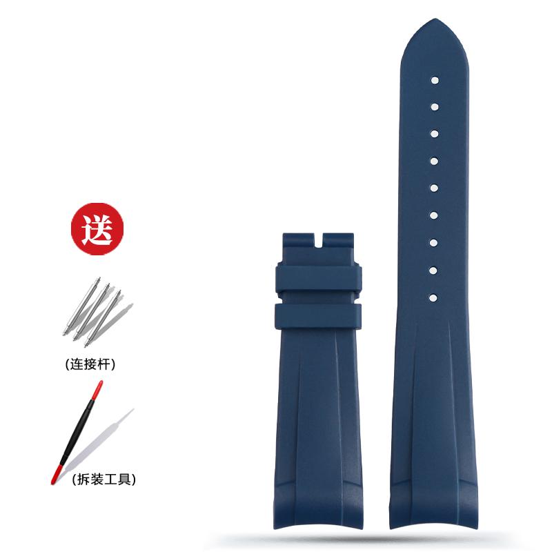 

For Tudor Black Bay IWC Omega Seamaster strap 22mm Black Blue Red Green Curved End Soft Silicone Rubber Wrist Watch Band 22mm