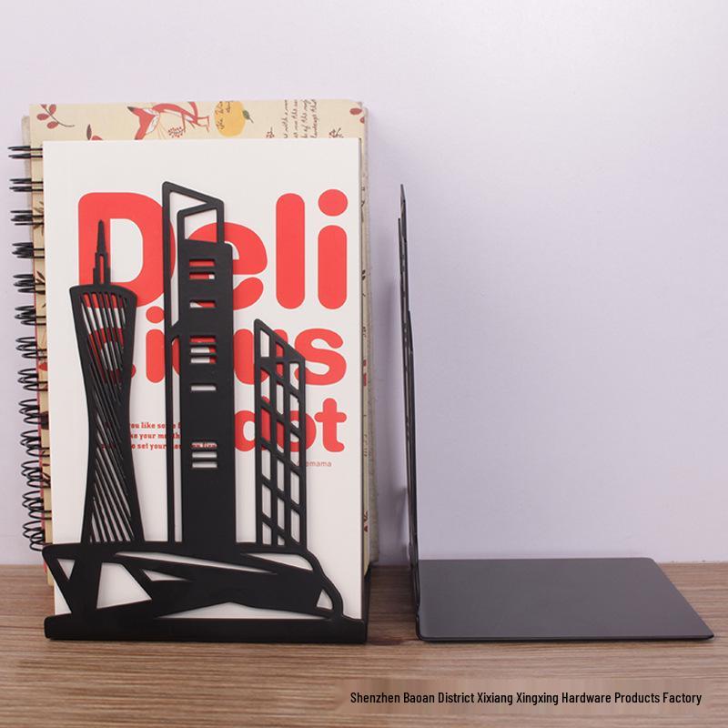 

Creative Metal Bookend Set: Stylish Office Desktop Storage and Back-to-School Essential 110mm*100mm*155mm