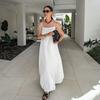Summer Sexy Design Sense White Suspender Long Ankle Bud Skirt European and American Sexy Commuter Dress Women