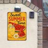 Vintage "Sweet Summertime" metal sign, 8x12 inch.