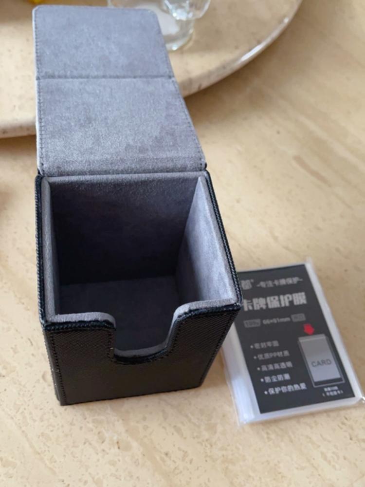 PU Leather Card Deck Box Strong Magnet Card Storage Case Fits 100 Single Sleeved Cards TCG Game Card Peripheral Accessories Gift