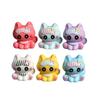 3 Pezzi Mini Gatti in Resina, Gatti in Miniatura Cartoni Animati Modello Animale per Giardino delle Fate, Paesaggio Muschio, Artigianato Terrario Fai-da-te, Decorazione per Torta