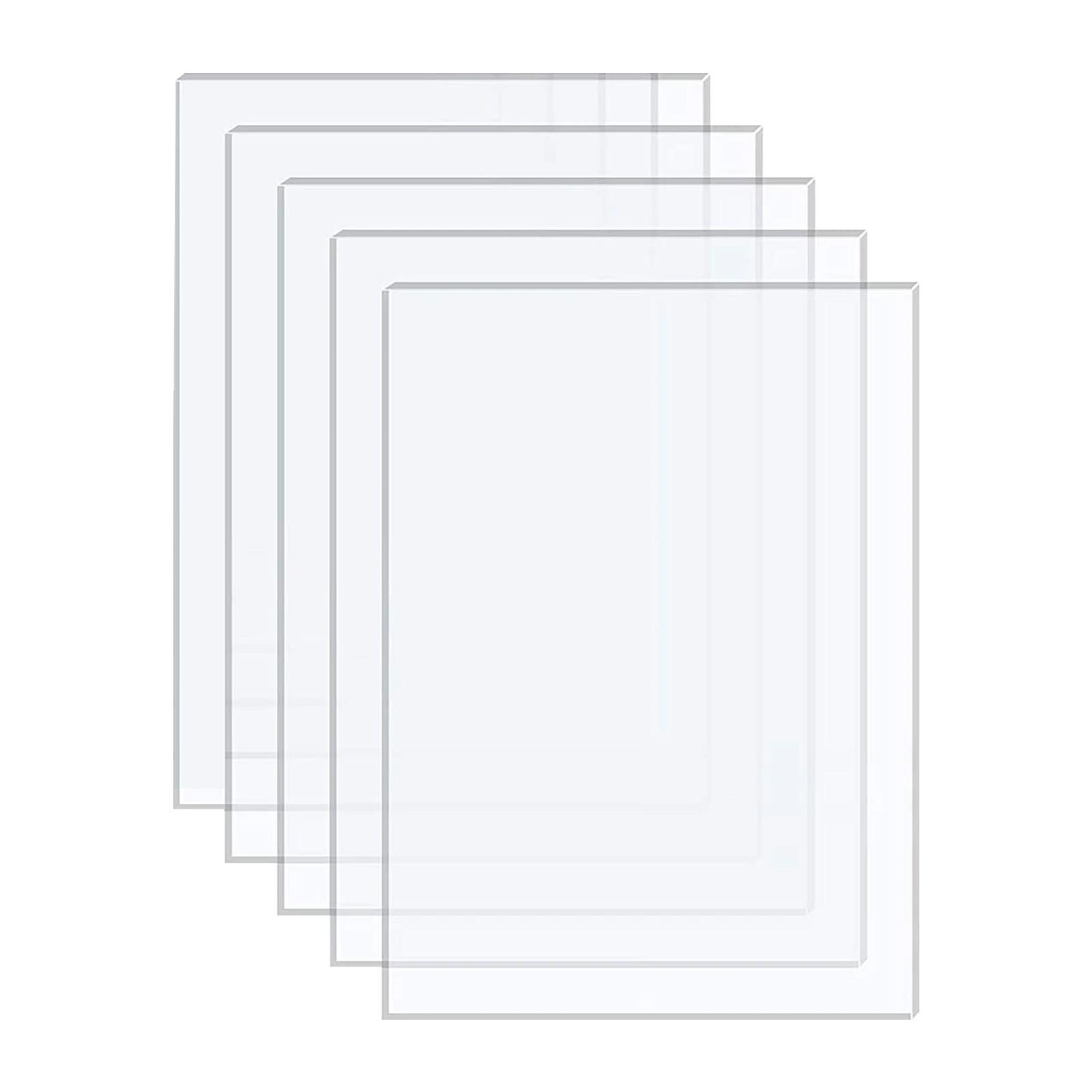 

5 шт. Акриловые листы для фоторамок Прозрачный акрил DIY проекты 8x10inch