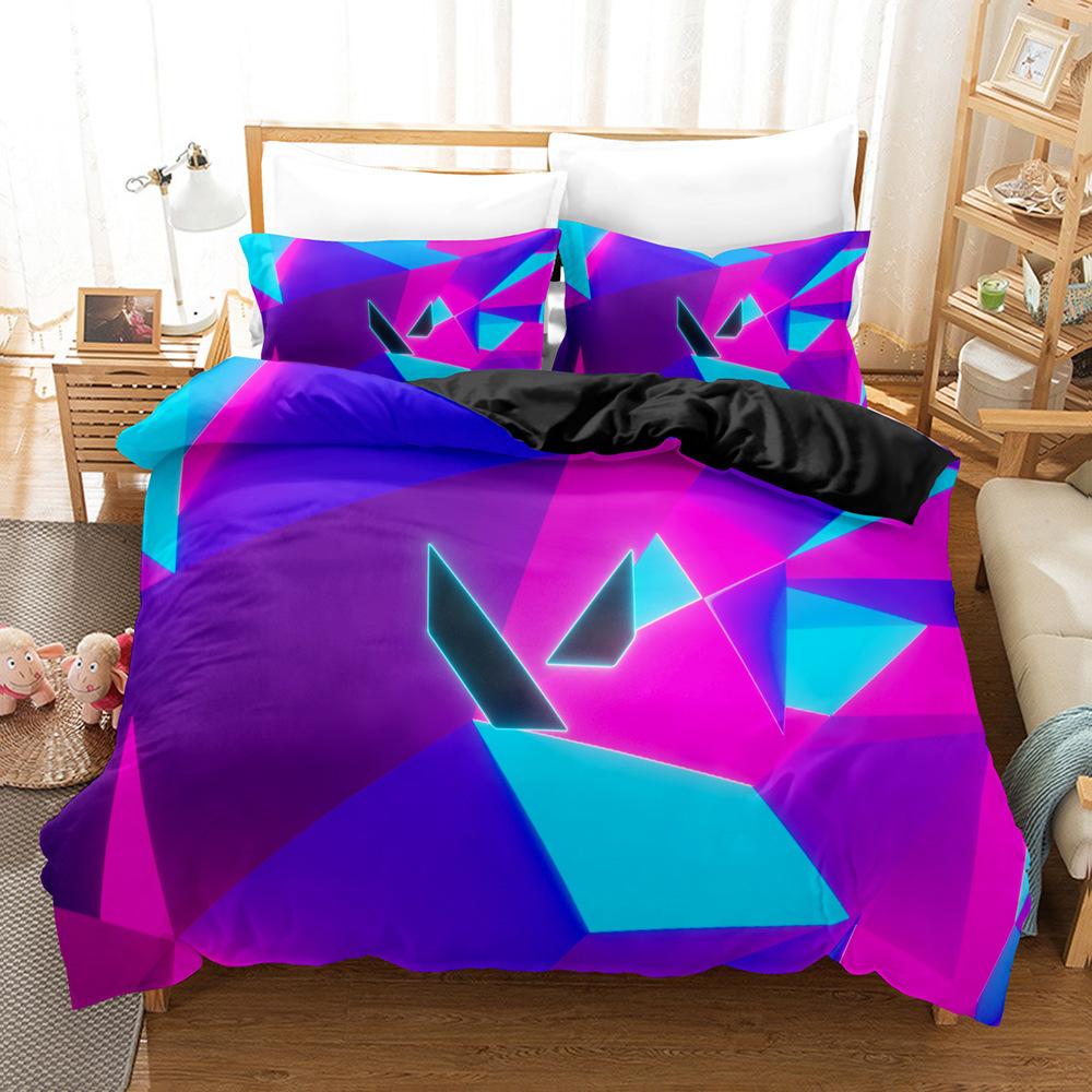 3D Digital Printing Fearless Contract Three-Piece Set Bedding Sheets Quilt Covers Pillowcases