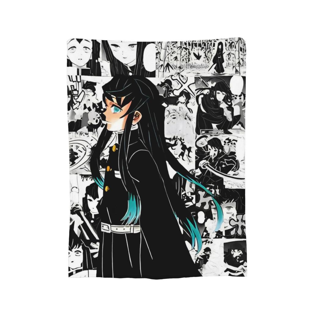 Muichiro Tokito  Blankets Fleece Awesome Breathable Throw Blanket for Bedding Lounge Autumn/Winter,