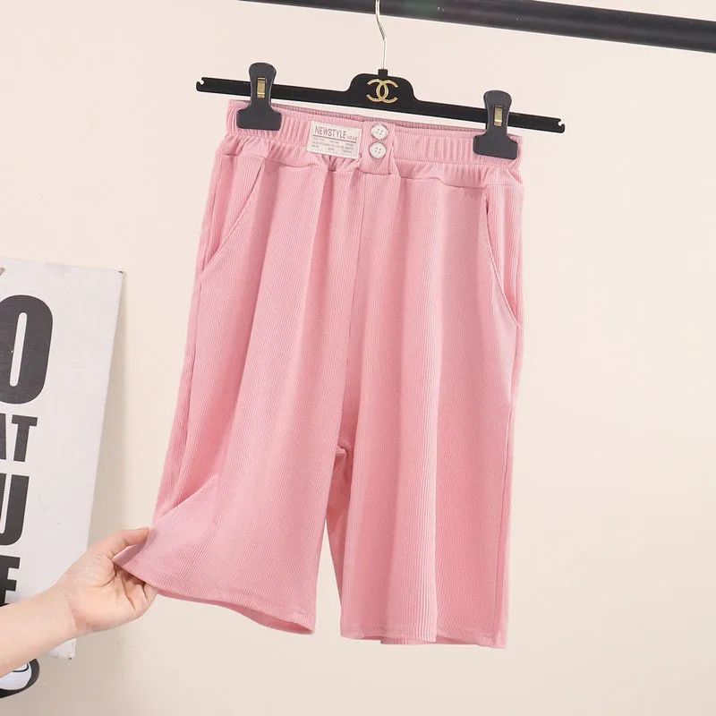 Shorts Women's Summer Loose New Drape High Waist Thin Thin Casual Wide Leg Five-point Pants