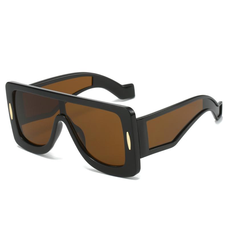 Square Large Frame Sunglasses Futuristic Tech Colorful Cycling Glasses One-piece Sunglasses