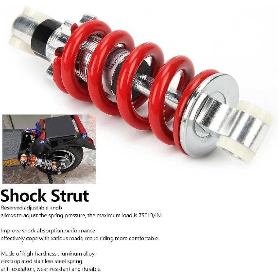 

Electric Scooter Shock Absorber, Mini Motorcycle 150mm 750lbs/in Suspension Damper Universal for Electric Scooter, Moped Mini Motorcycle