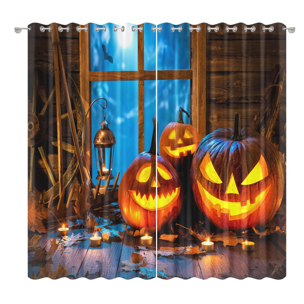 Halloween Vorhangstoff Schlafzimmer Wohnzimmer Balkon Verdunkelungsvorhang Büro Hotel Isolationsvorhang