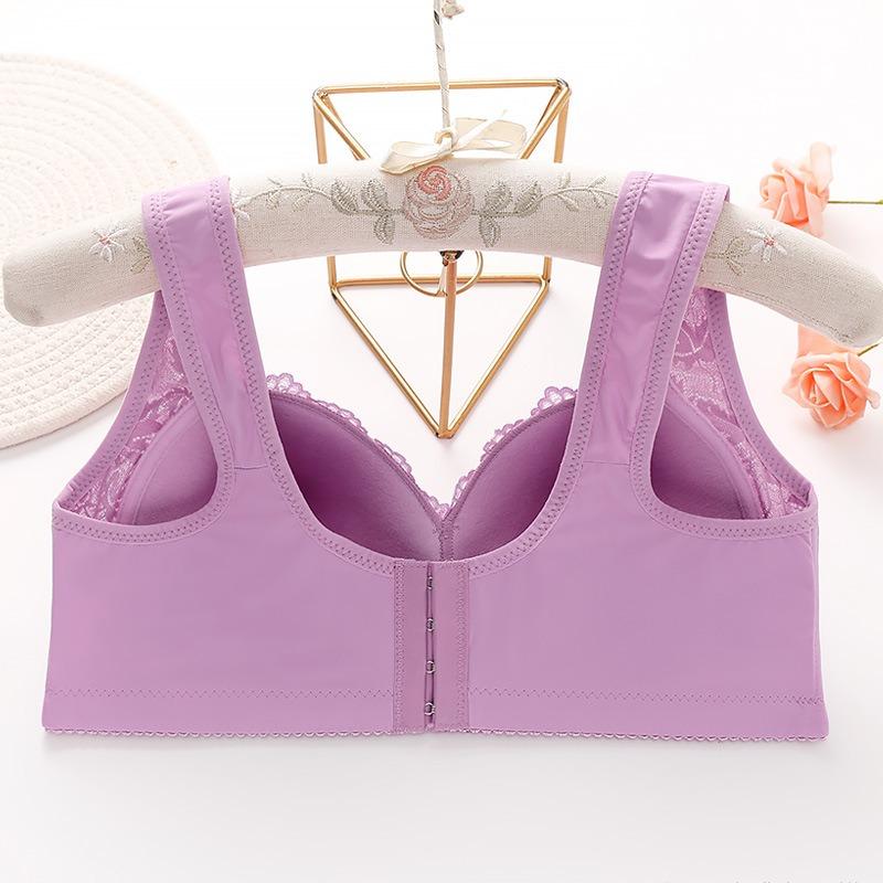 New large size no steel ring comfortable breathable gathering women's underwear no magnetic thin cup smooth bra cover