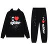 American SP5DER Spider Web Hoodie & Young Thub Trousers Sports Set for Men & Women
