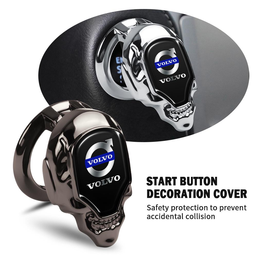 Car Engine Ignition Start Switch Protective Cover One-click Start Button Sticker For Volvo V40 V50 S40 S80 S90 XC90 S60 XC40 V60