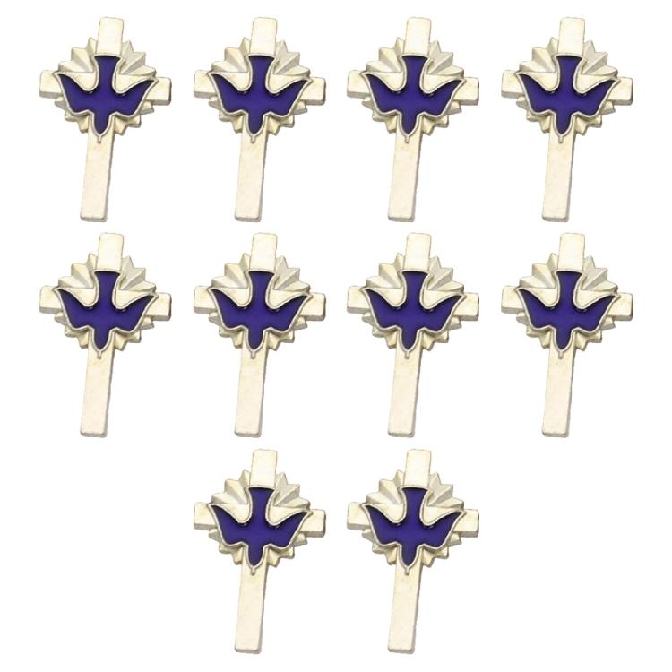 

10Pcs Stylish Alloy Peace Bird Badge Elegant Addition To Jackets Scarves Bags Chest Decoration Memorial Brooch Pin синий
