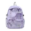 Schoolbag wholesale solid color schoolbag female cute girl polka dot high value junior high school students large capacity small fresh backpack
