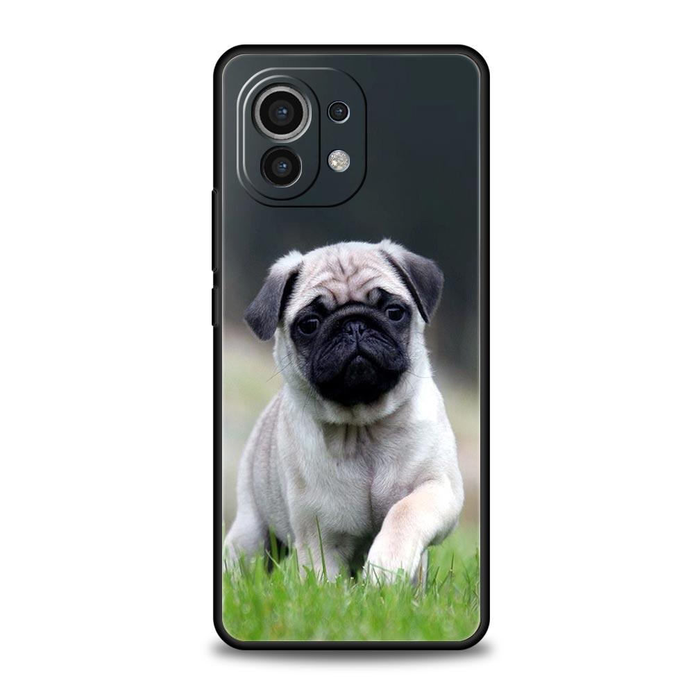 Phone Case For Xiaomi Mi 15 14 14T 13T 12T Pro 12 13 11 Lite 5G 11T X6 X5 Pro Soft TPU Cover Cute Pug Dog