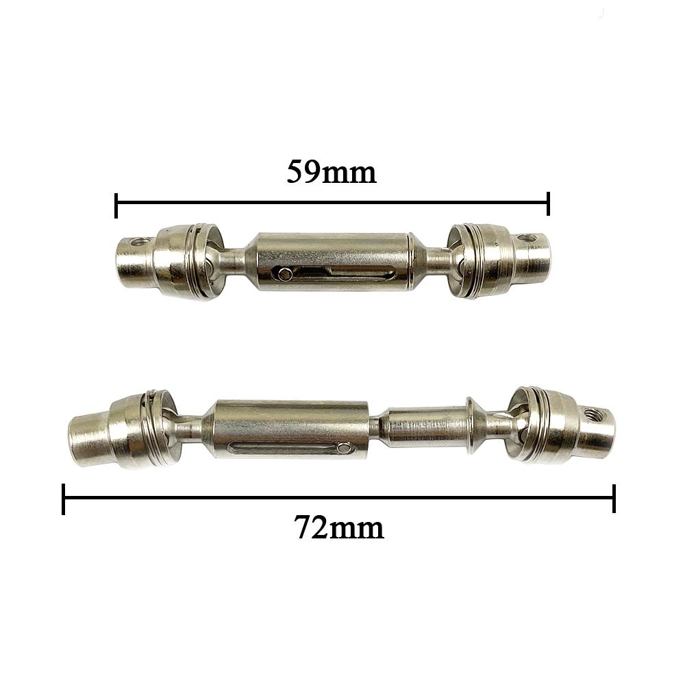 2pcs Ural Truck RC Car Spare Parts Metal Front Rear Drive Shaft for Henglong WPL Ural B36 B16 C14 C24 B24 MN D90 MN99S