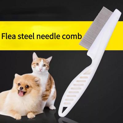 Pet Dog Hair Pchła Grzebień Szpilka ze stali nierdzewnej Narzędzie do czyszczenia szczotek grzebieniowych