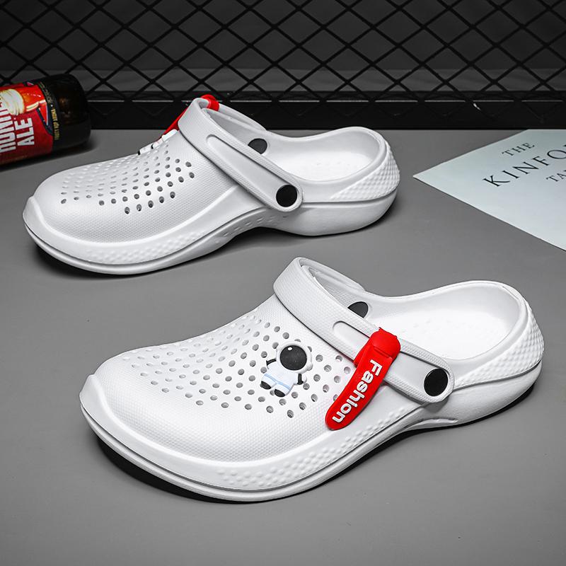 Summer Couple Sandals Large Size Black White Men's Sandals