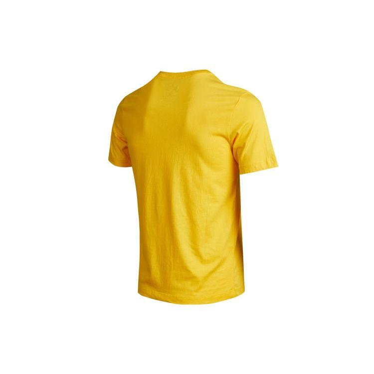 Nike Embroidered Logo Knit Crew Neck Short Sleeve T-Shirt Men Tops Yellow DD6729-728
