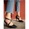 Shoetopia Women'S Block Heel Sandal (6 Uk) /Black