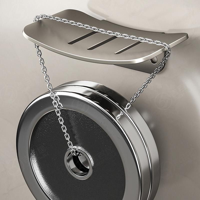 New U-shaped Soap Dish Aluminum Alloy Soap Rack Holder With Drain Bathroom Wall Mounted Soap Dish Soap Box Organizer Accessories