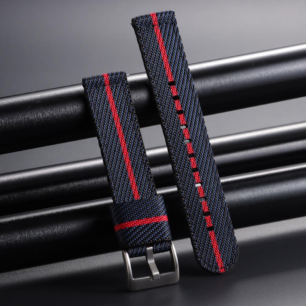 Nylon Strap 20 22mm for Tudor for Omega Watch Band  for Seiko Canvas Fabric Band Men Woven Military Sport Quick Release Bracelet