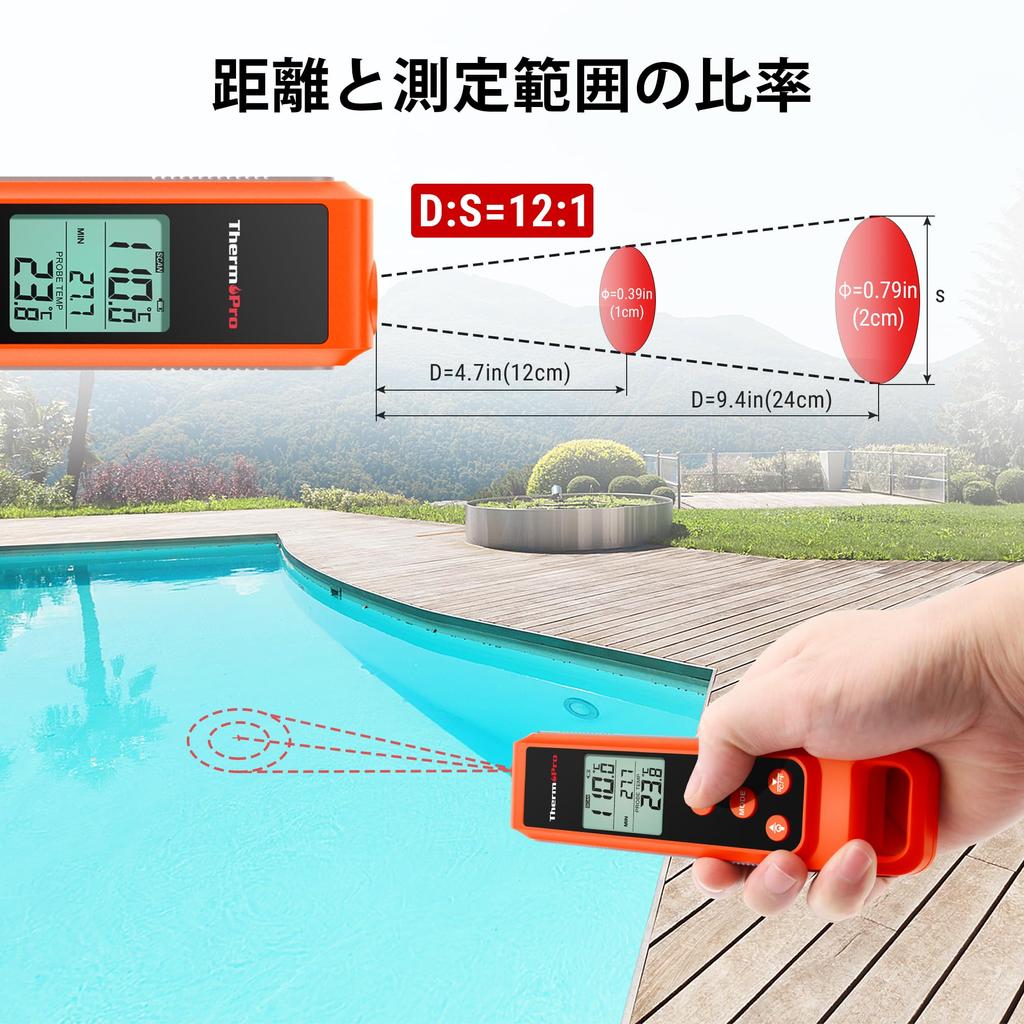 2 In 1 Cooking Contact Infrared Thermometer with Digital Fast High For Meat HVAC Kitchen ThermoPro TP420 [Innovative] Thermometer, Thermometer,