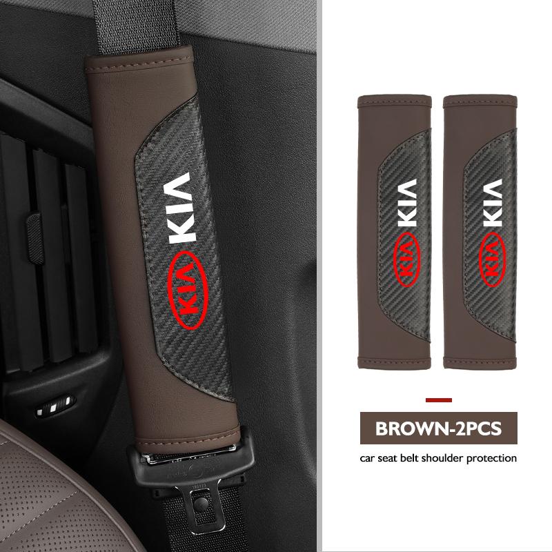 For KIA Car Interior Accessories Auto Seat Belt Cover Shoulder Pad Cerato Soul Venga Forte Spectra Sedona Niro CadenzaCH0 
