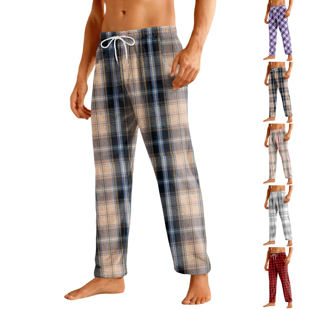 Men's Home Soft Pajama Pants Drawstring With Pockets Casual Sports Pants