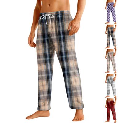 Erkek Ev Yumuşak Pijama Pantolonu Cepli Bağcıklı Günlük Spor Pantolonu