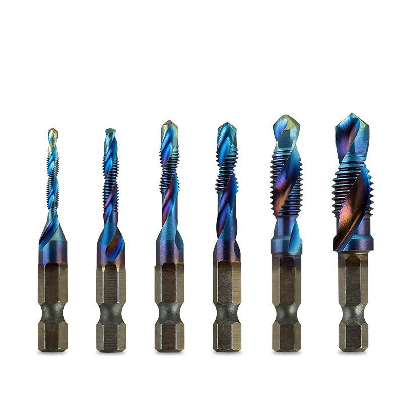 Yunbei Titanium-Plated High-Speed Steel Hex Shank Spiral Tap Drill