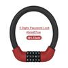 Portable Anti-Theft Cable Lock for Bicycles with 5-Digit Password Silicone Wrapped Anti-Rust Alloy Bold Design for Security