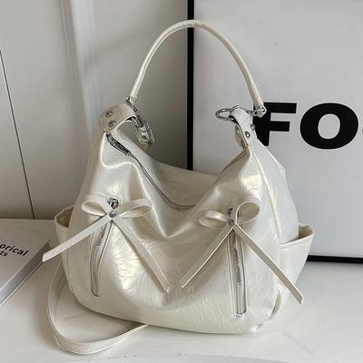 Bow Large Capacity Bag Women's New Casual Shoulder Bag Fashion Tote Bag