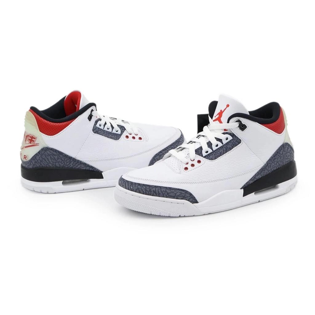 CZ6433-100 Nike Air Jordan 3 Retro White SE-T CO JP Fire Red Denim (Men's)