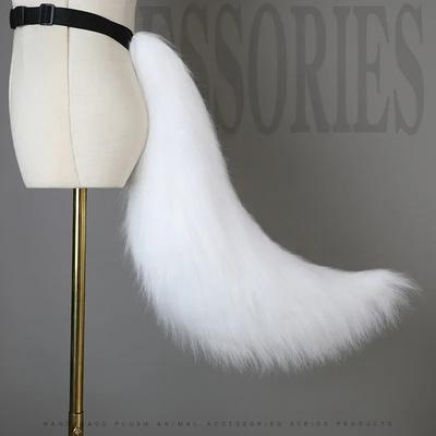 Handgemachter Plüsch Fuchsschwanz Cosplay Kostüme Requisiten Wolfsschwanz Sexy Fuchsschwanz Verstellbarer Gürtel Anime Accessoires Kawaii Kunstfellschwanz