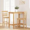 VidaXL Tabourets de bar 2 pcs naturel bois massif d'hévéa, chaise, chaise de bar de cuisine, chaise de restaurant, chaise de 4102540