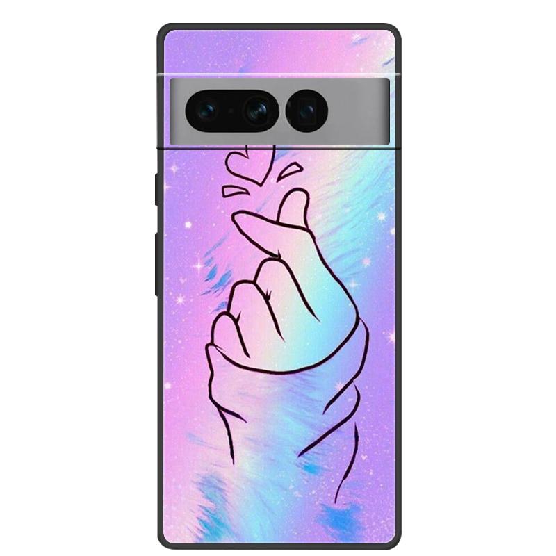 For Google Pixel 7 Pro Case Soft Black Silicone Bumper Butterfly Phone Cover for Googe Pixel7 7Pro Pixel7Pro Cases Fundas Coque
