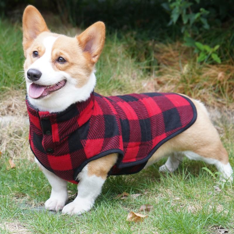 Fleece Dog Vest Winter Warm Coat Small Dogs Corgi Pet Clothing