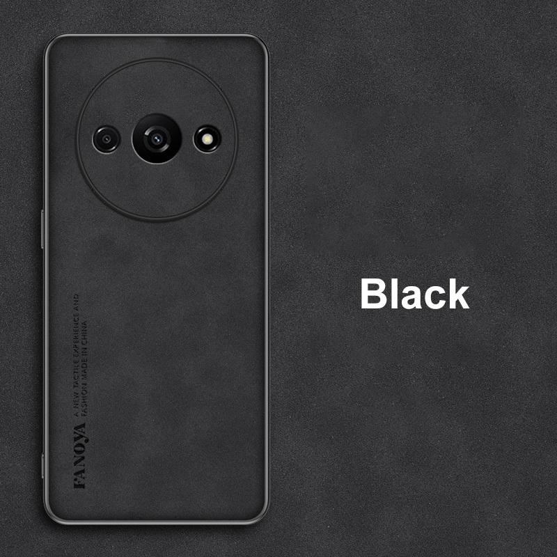 Pro Redmi A3 A3X 4G Pouzdro Luxusní PU Kožené Pouzdro na Telefon Pro Xiaomi Poco C61 RedmiA3 Zadní Kryt Matné Silikonové Plná Ochrana