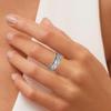 Personalized and Creative Three Color Frosted Stainless Steel Ring, Rotatable Couple Ring, Men's Fashionable and Trendy