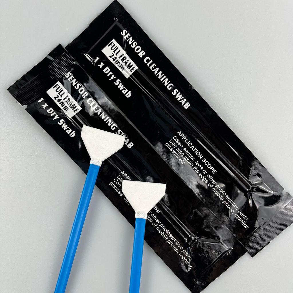 Individually Packed CCD Camera Sensor & Phone Screen Cleaning Swabs (Dust-Free, Full Frame 24mm)