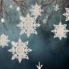 Pearl Paper Snowflake Ornaments for Christmas and New Year Decoration Pack of 6