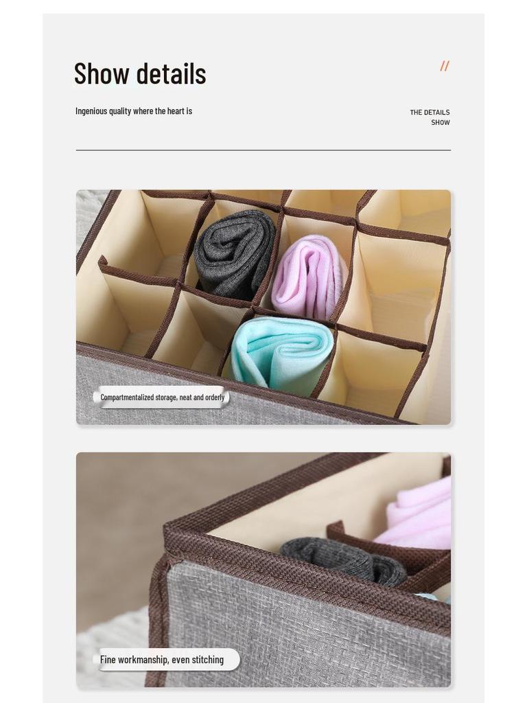 Multi-Compartment Drawer Organizer for Underwear and Socks