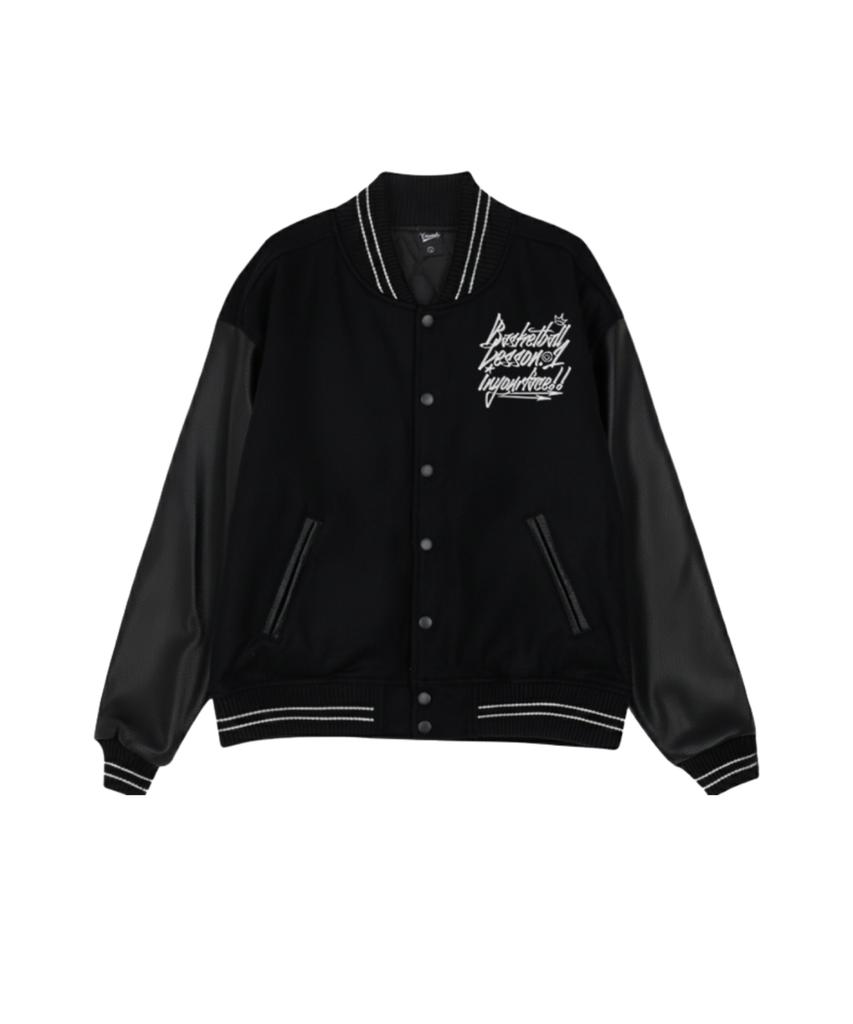 Cream Soda Lab Crsdel Logo Varsity Jacket Black