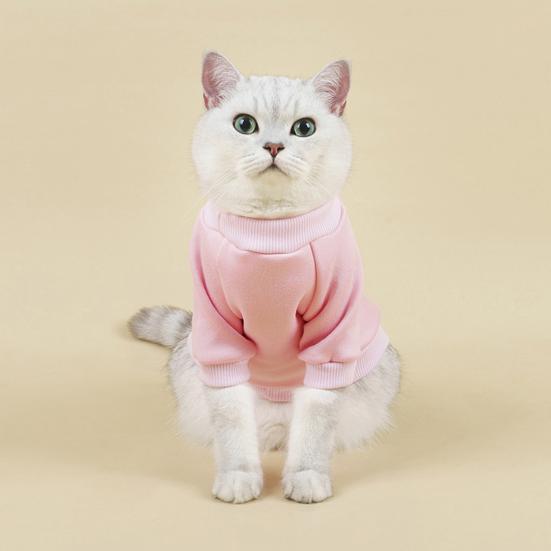 Yousheng Pet Sweater Round Neck Solid Color Thickening Cat Dog Knitwear Sweater for Autumn