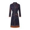 Women's Navy Floral Print Midi Dress
