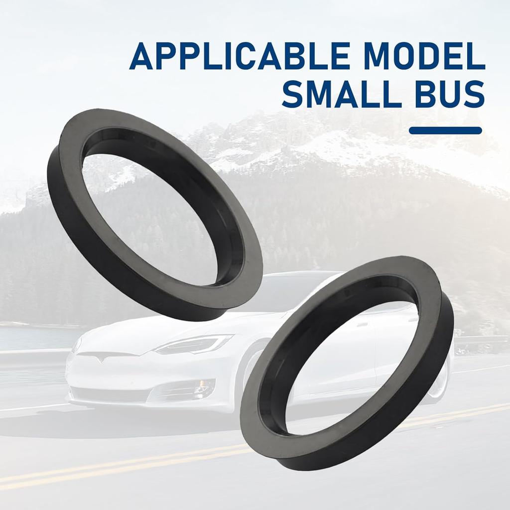 Pack-4 Car Wheel Hub Center Ring, 2.87" OD 2.36" ID Plastic Dust and Rust Adapter Ring, and Anti-Vibration Reducing Shaft Collar, Compatible with