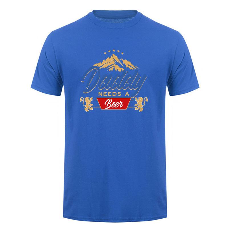 Daddy Needs A Beer Funny Father Dad Drinking Humor Graphic Tshirt Vintage T Shirts Fathers Day Gift Da913