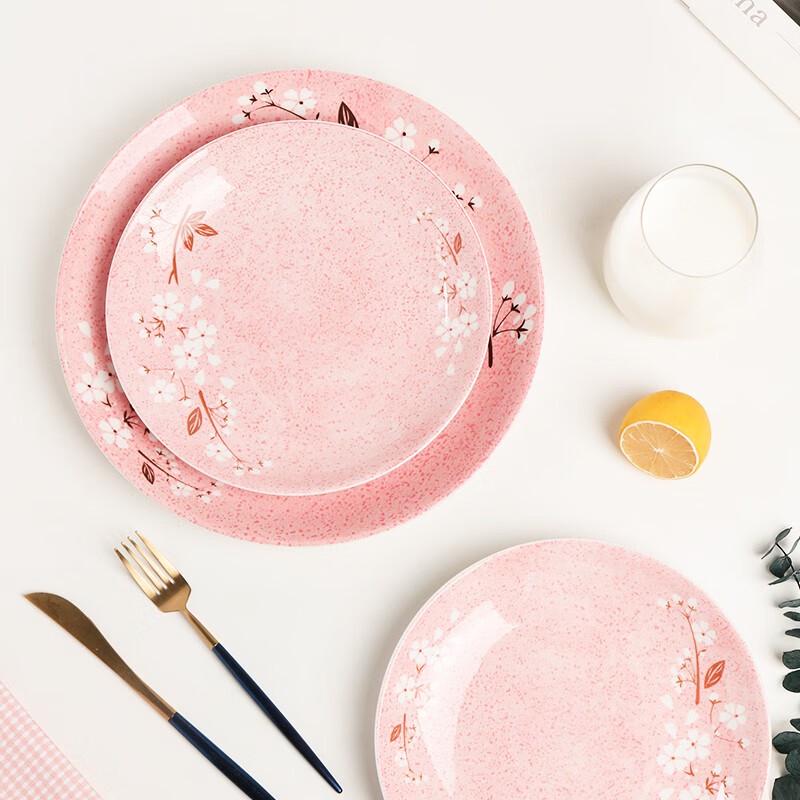 

Shunxiang 10.8-inch Cherry Blossom Ceramic Dinner Plate