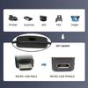 cablecc Micro USB Switch Cable with Power Switch Micro Male to DC for Desk Lamps and Fan Cameras 2.0 On/Off Button, 5-Pin Female, 5V,